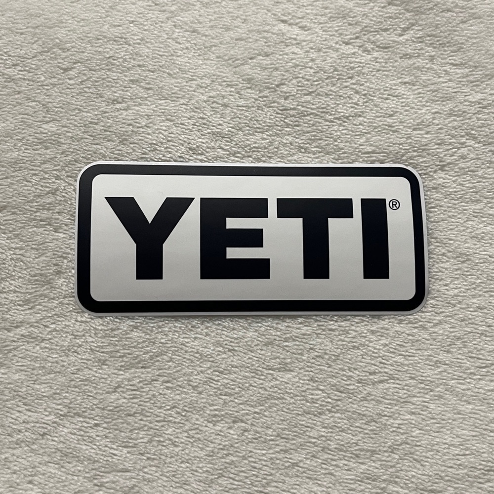 *free w purchase* 2 Yeti Black and White Logo Decal